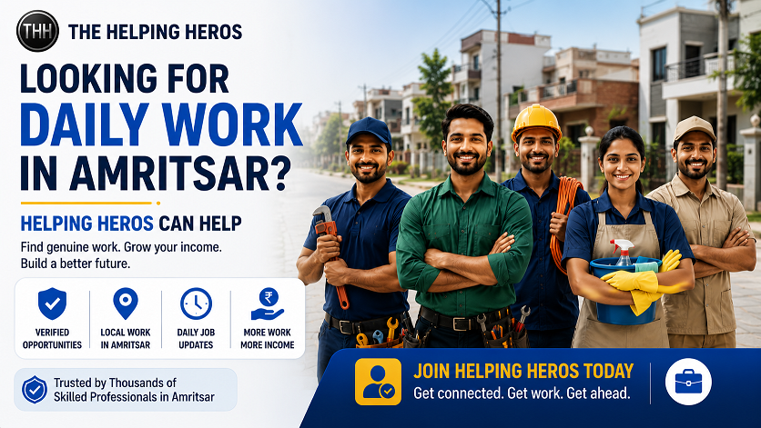 Looking for Daily Work in Amritsar? The Helping Heros Can Help